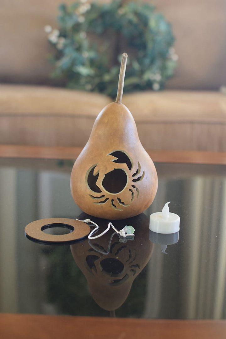 Crab gourd craft kit unfinished at Meadowbrooke Gourds