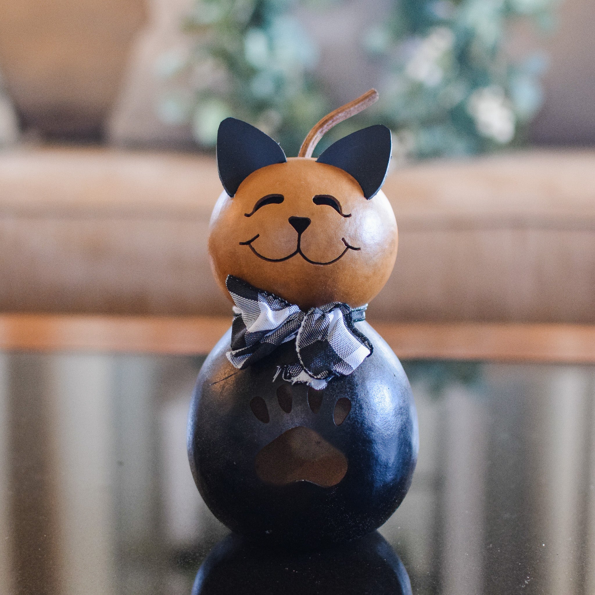キャットフード DORAKIN Cole Cat - Hand Crafted Black Cat Gourd Decor – Meadowbrooke Gourds