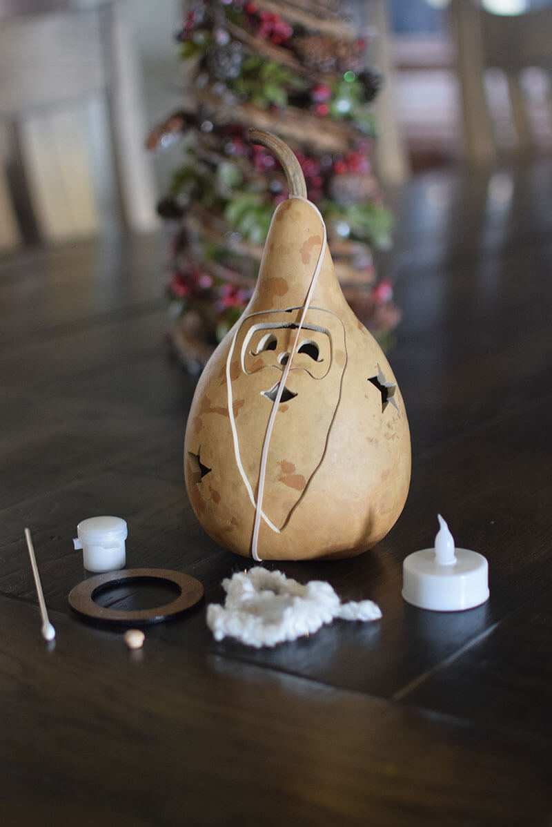 Santa Craft Kit Unfinished at Meadowbrooke Gourds.