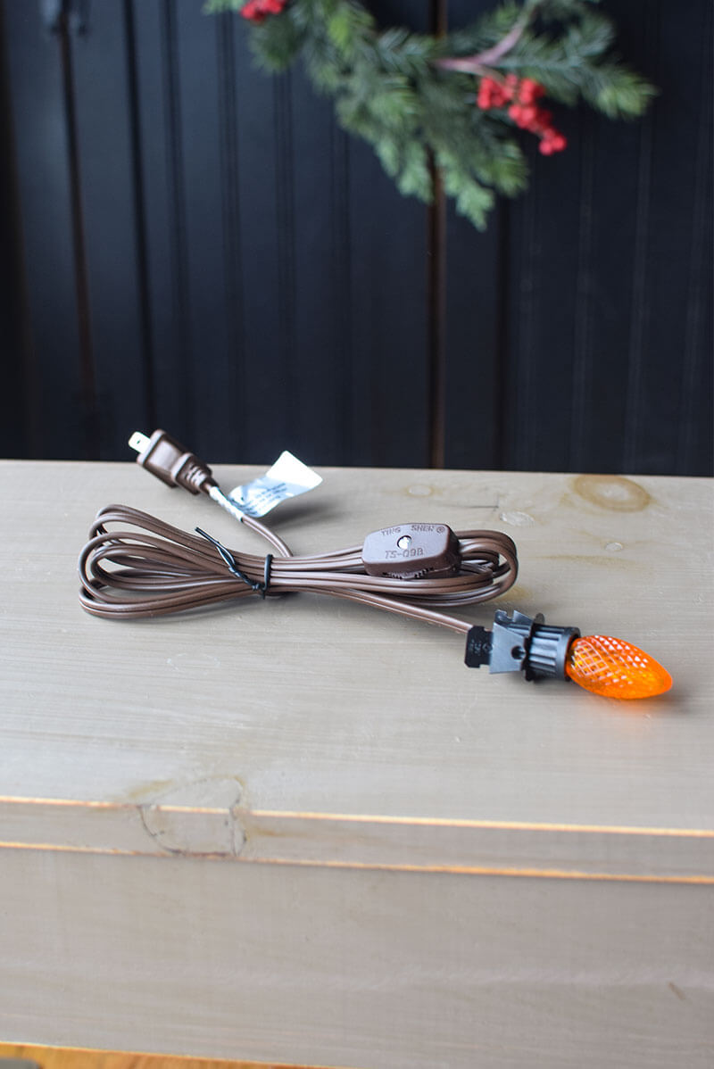 Light Cord with Orange LED Bulb
