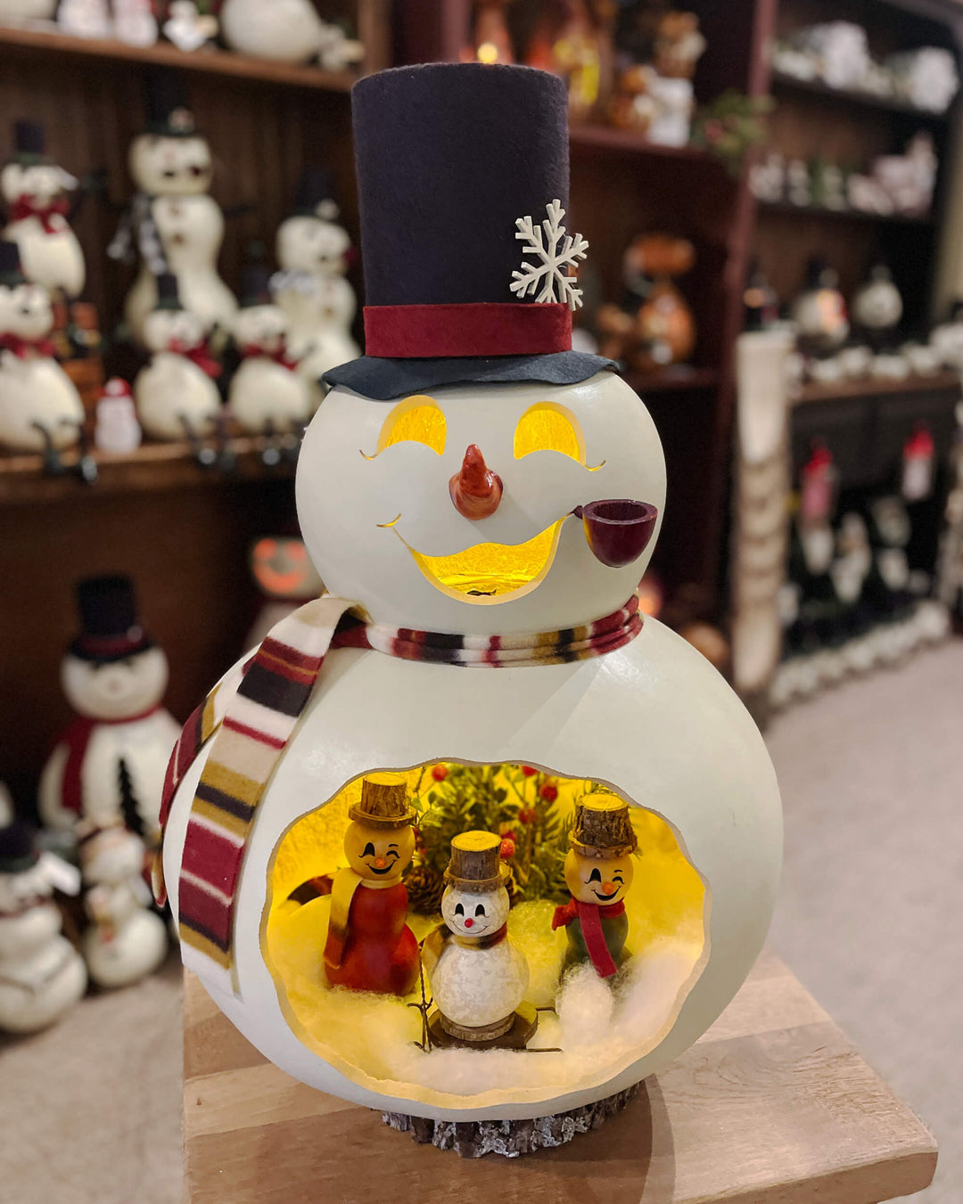 Snowman Gourd in Store