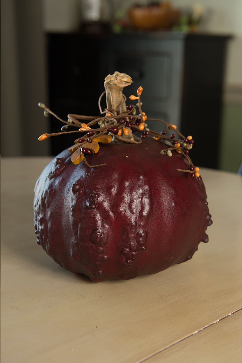 Textured pumpkin gourd at Meadowbrooke Gourds
