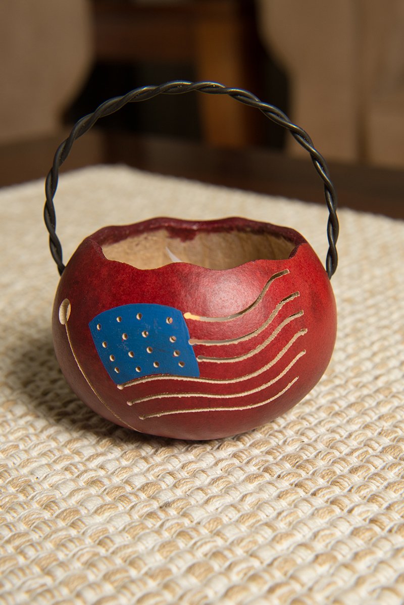 American Flag - Small Basket