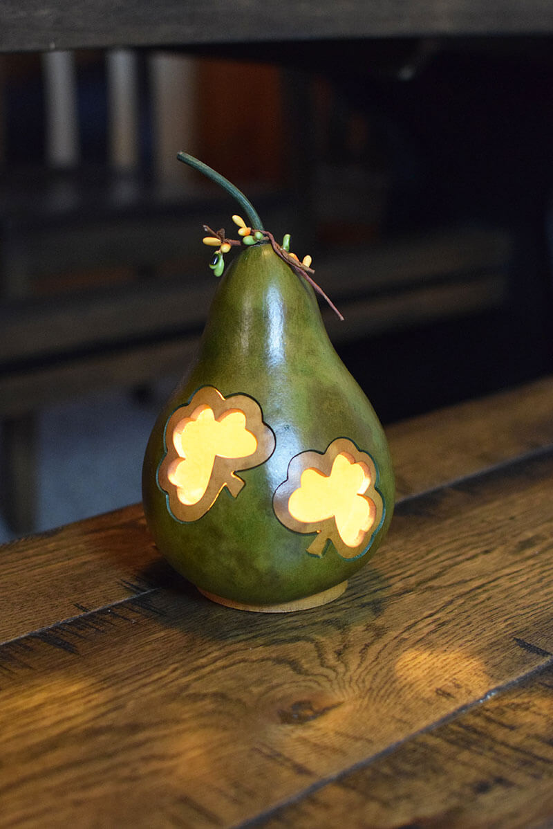 Saint Patrick's Day - Small Lit Two Clovers