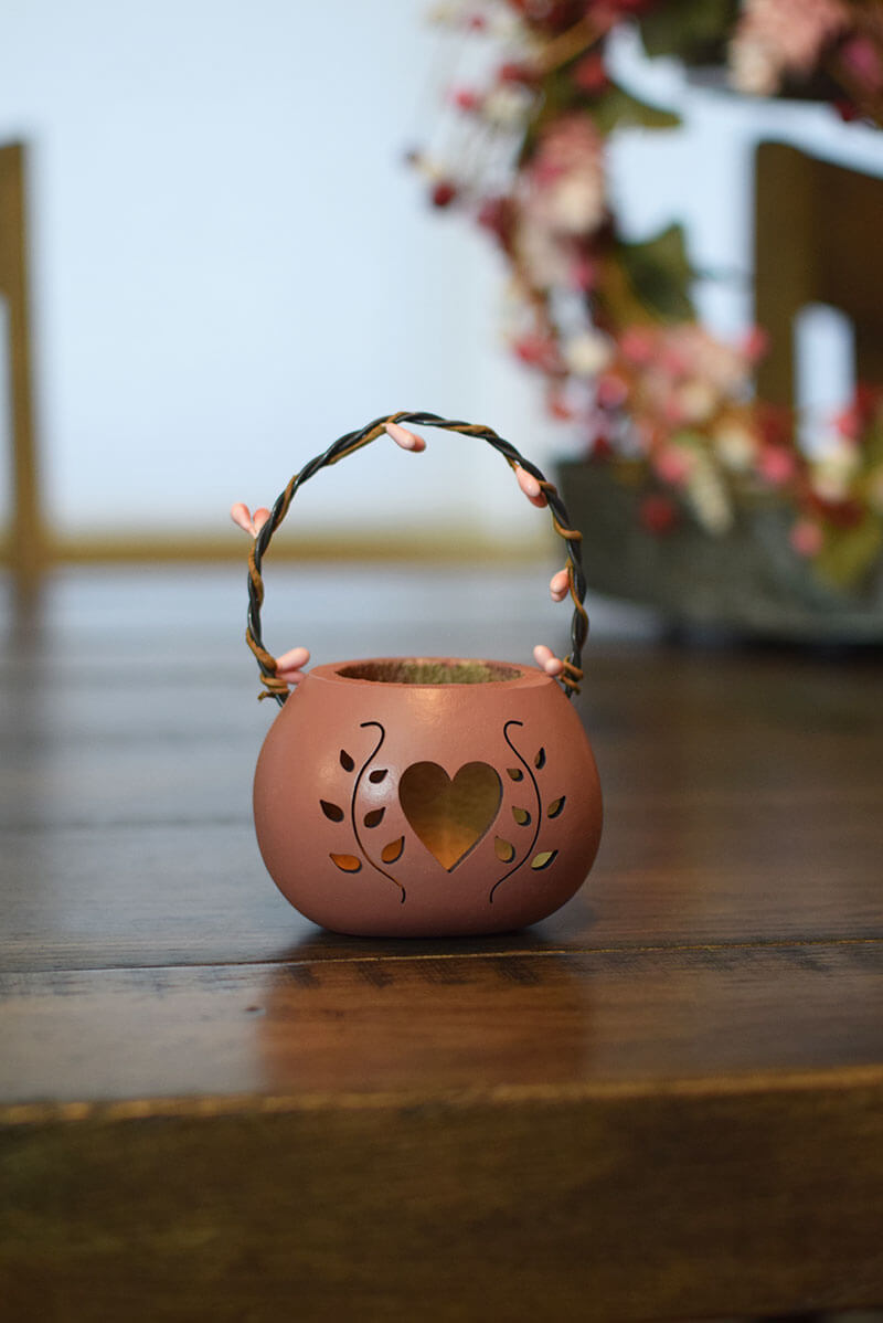 Valentine Heart Basket - Pink