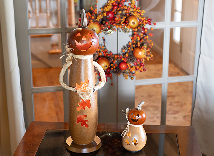 Dexter Jack-O-Lantern Family at Meadowbrooke Gourds. 