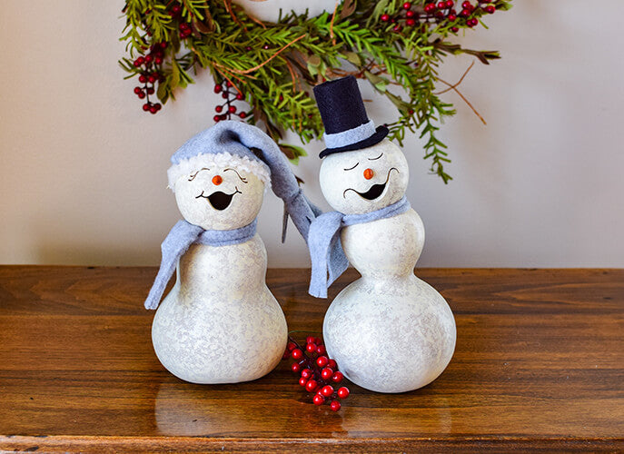Frostworth Snowman Family at Meadowbrooke Gourds. 