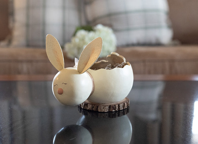 Lilly Bunny Basket Gourd at Meadowbrooke Gourds. 