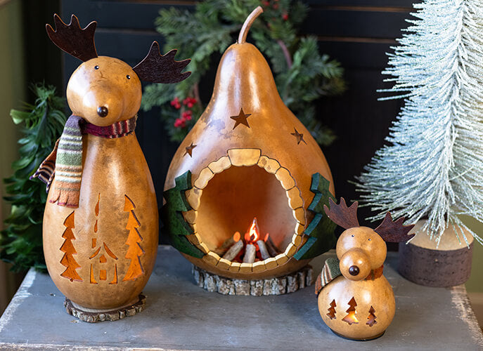 Miles Moose and Campfire Gourds at Meadowbroke Gourds. 