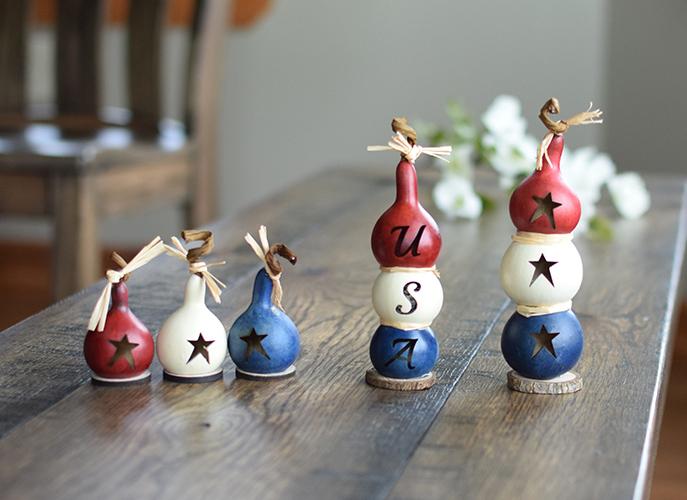 Independence Day Patriotic Gourds