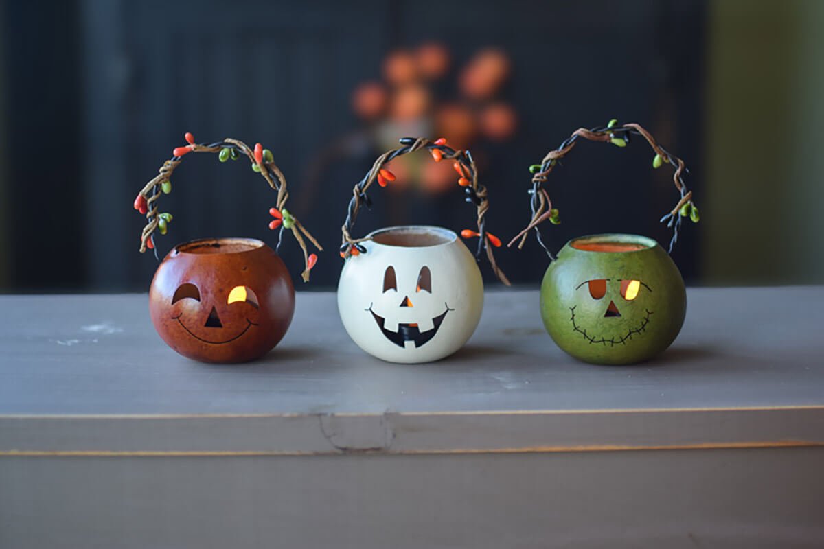 Party Treat Gourd Baskets at Meadowbrooke Gourds. 