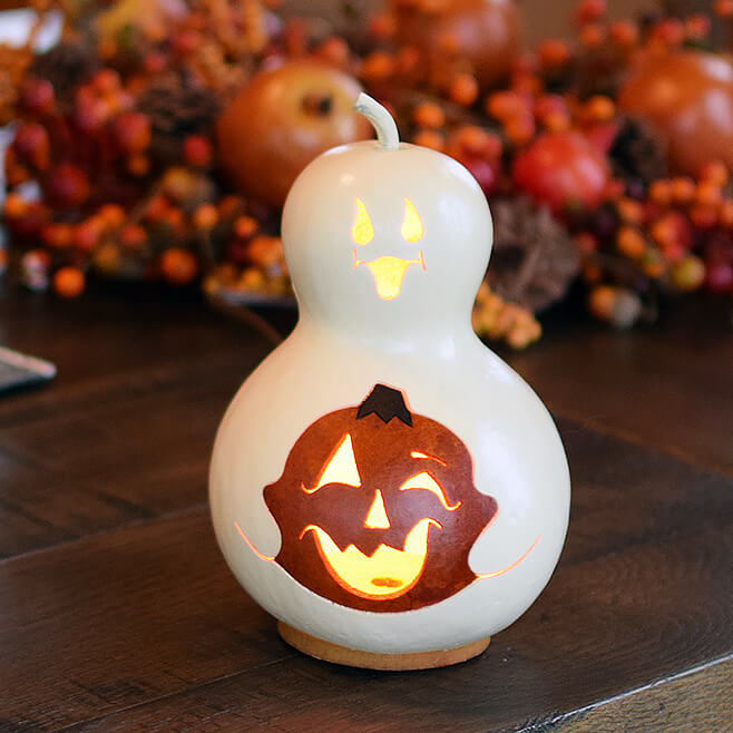 Spooky Book Gourd at Meadowbrooke Gourds. 