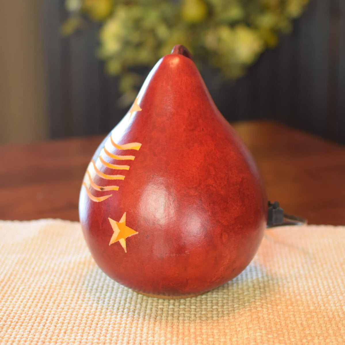 Handcrafted Tulip Basket Gourd â€” Spring Easter Home Decor