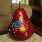 American Flag Medium Lit Gourd at Meadowbrooke Gourds. 