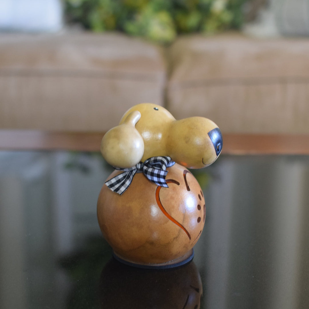 Miniature Biscuit Dog Gourd - Side View at Meadowbrooke Gourds