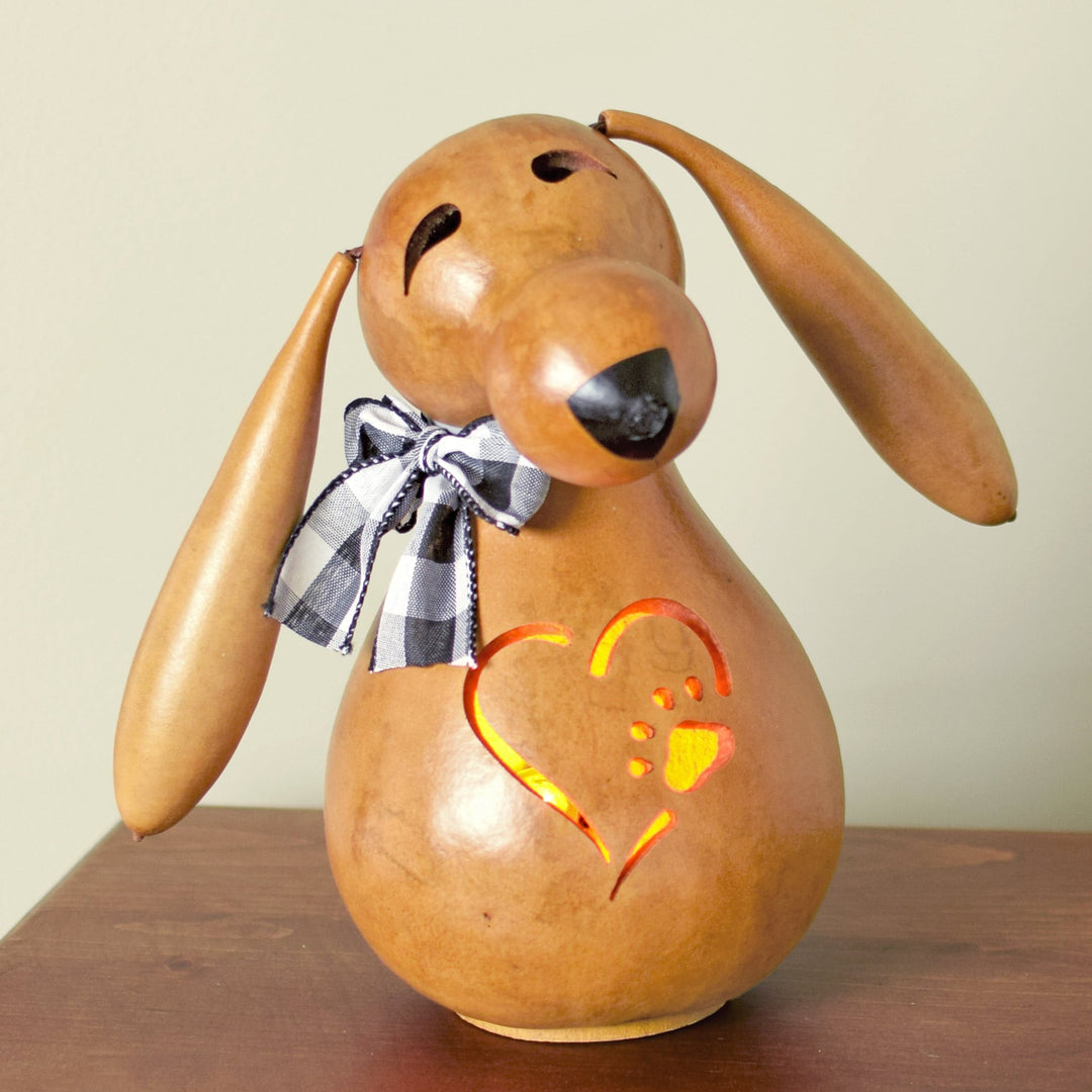 Biscuit the dog gourd at Meadowbrooke Gourds