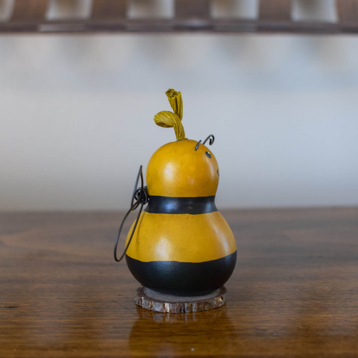 Bumble Bee Tiny Gourd Side View at Meadowbrooke Gourds. 