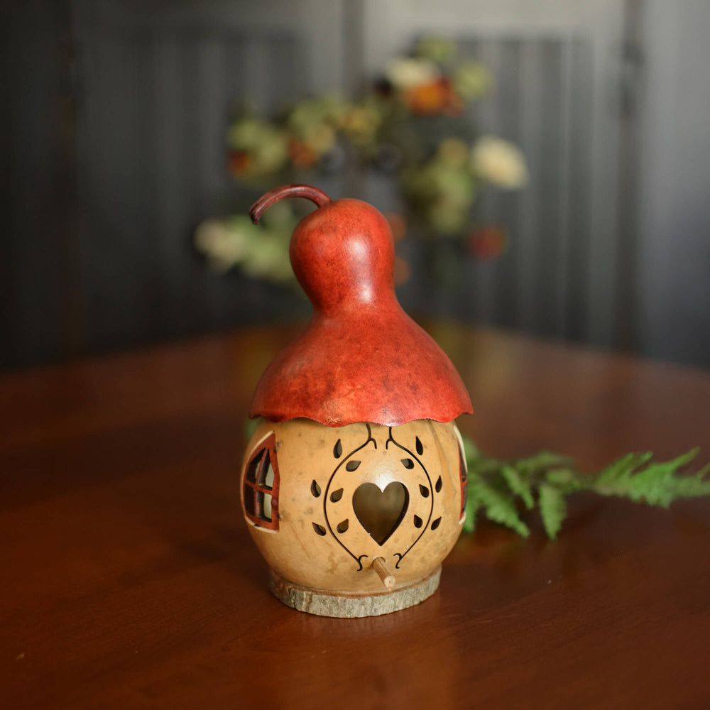 Decorative Birdhouse Gourd Cottage at Meadowbrooke Gourds. 