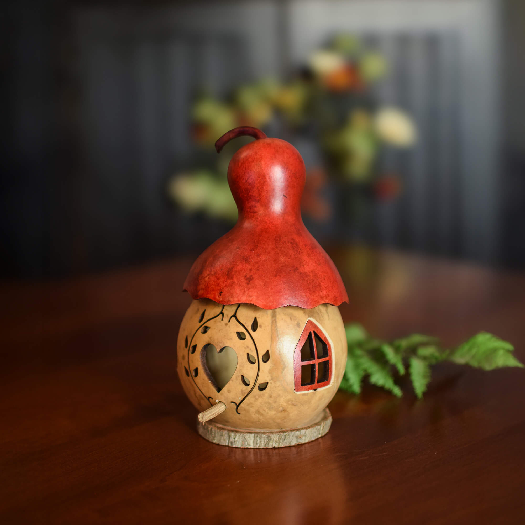 Indoor Decorative Birdhouse All Season Aviary Bird Gourd Tabletop