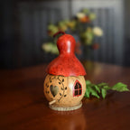Decorative Birdhouse Gourd Cottage at Meadowbrooke Gourds. 