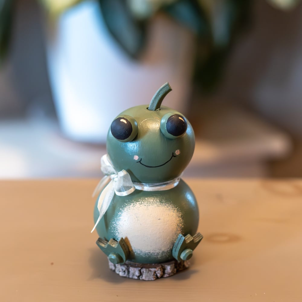 Frankie Frog Tiny Gourd at Meadowbrooke Gourds. 