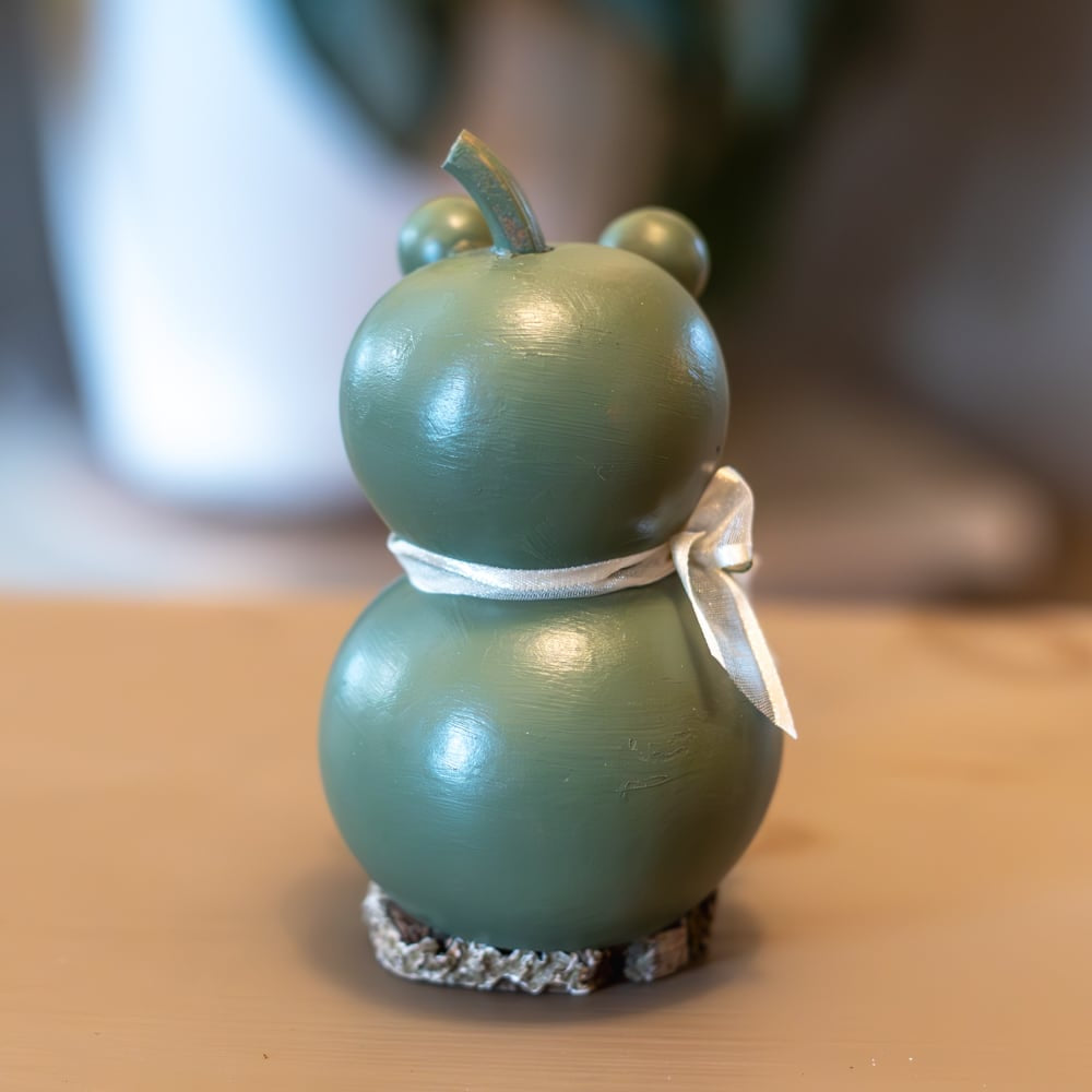 Frankie Frog Tiny Gourd Back View at Meadowbrooke Gourds. 