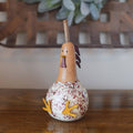Tiny Hattie the hen gourd at Meadowbrooke Gourds