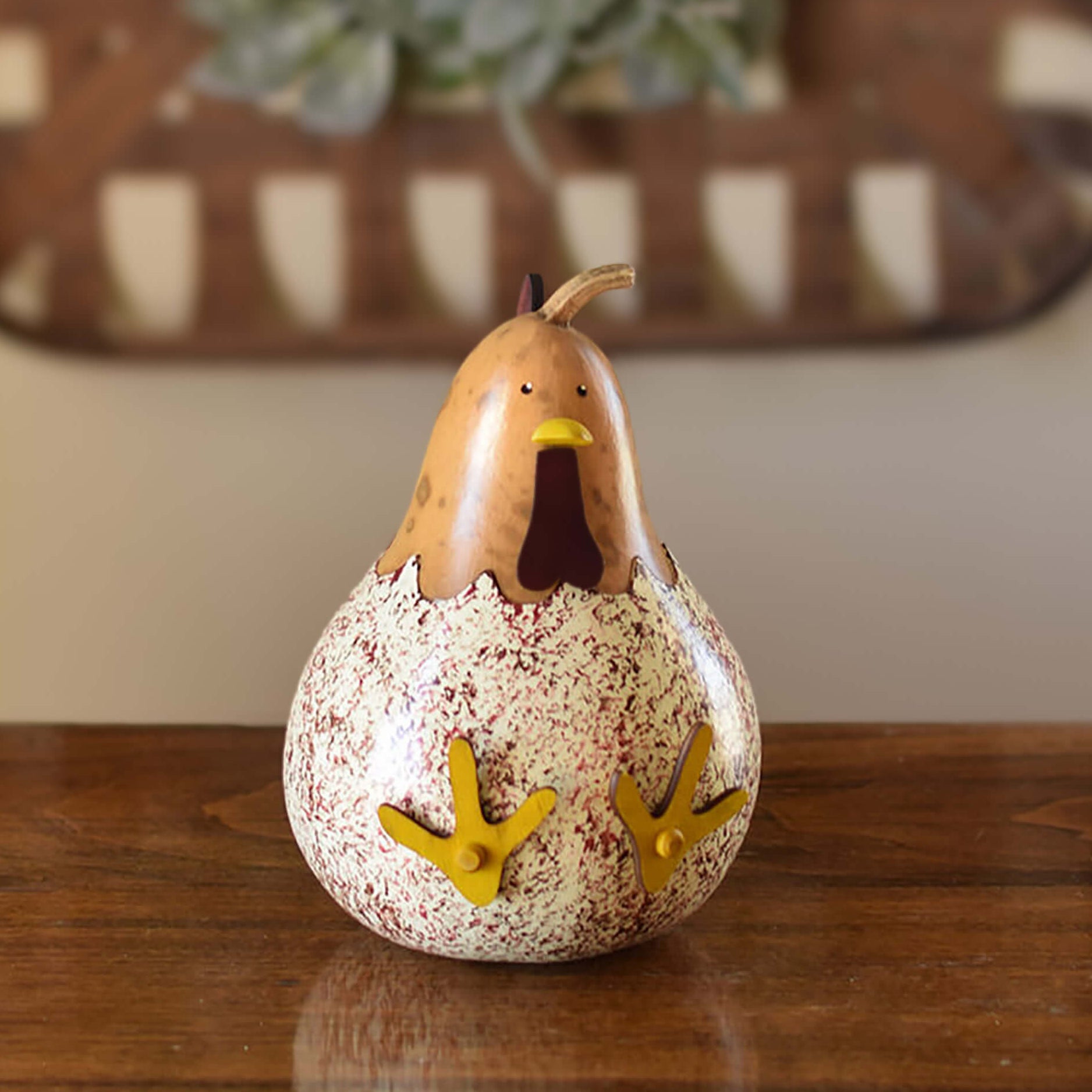 Hattie the hen gourd at Meadowbrooke Gourds