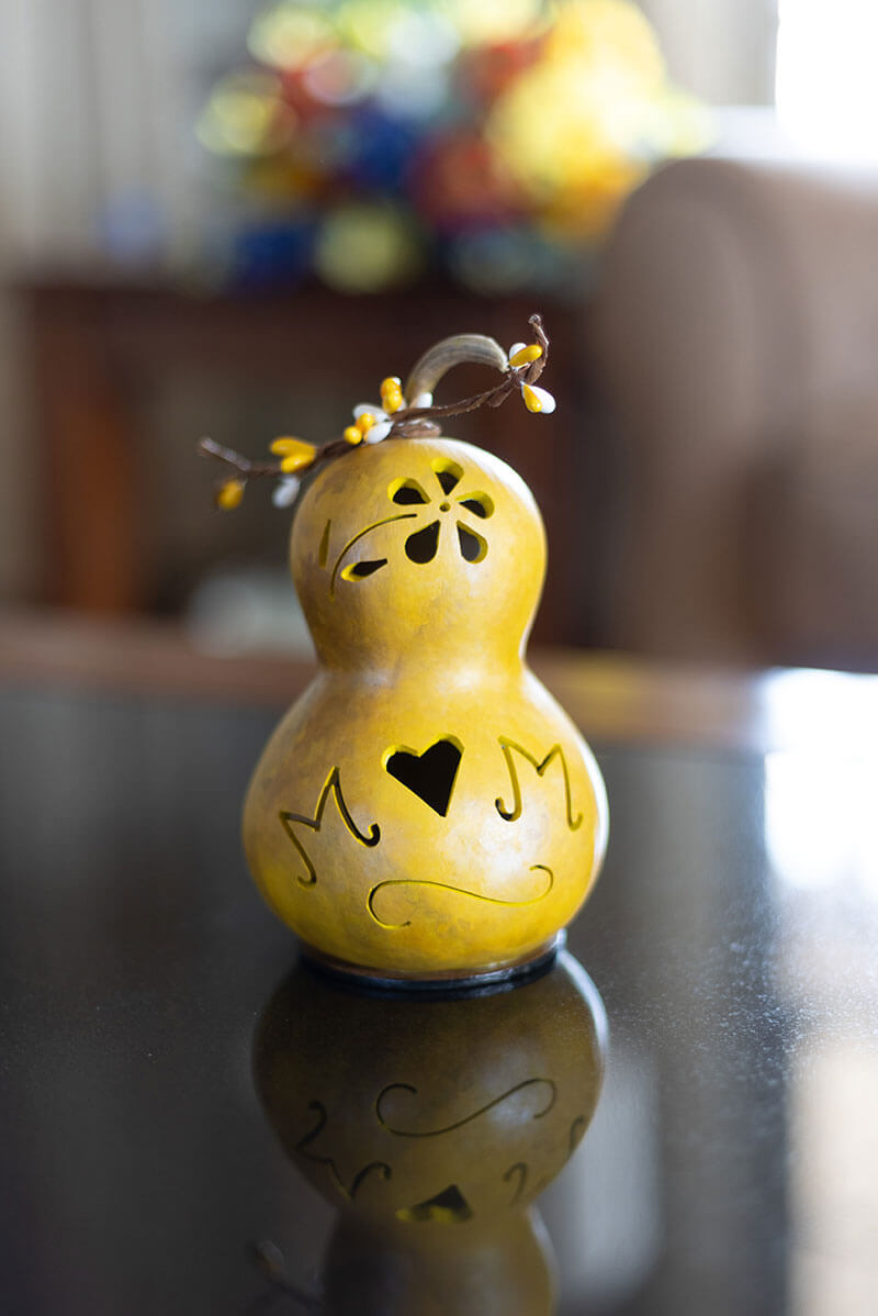 Mother's Day gourd at Meadowbrooke Gourds. 
