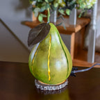 Pear Luminary Gourd Left Side View at Meadowbrooke Gourds. 