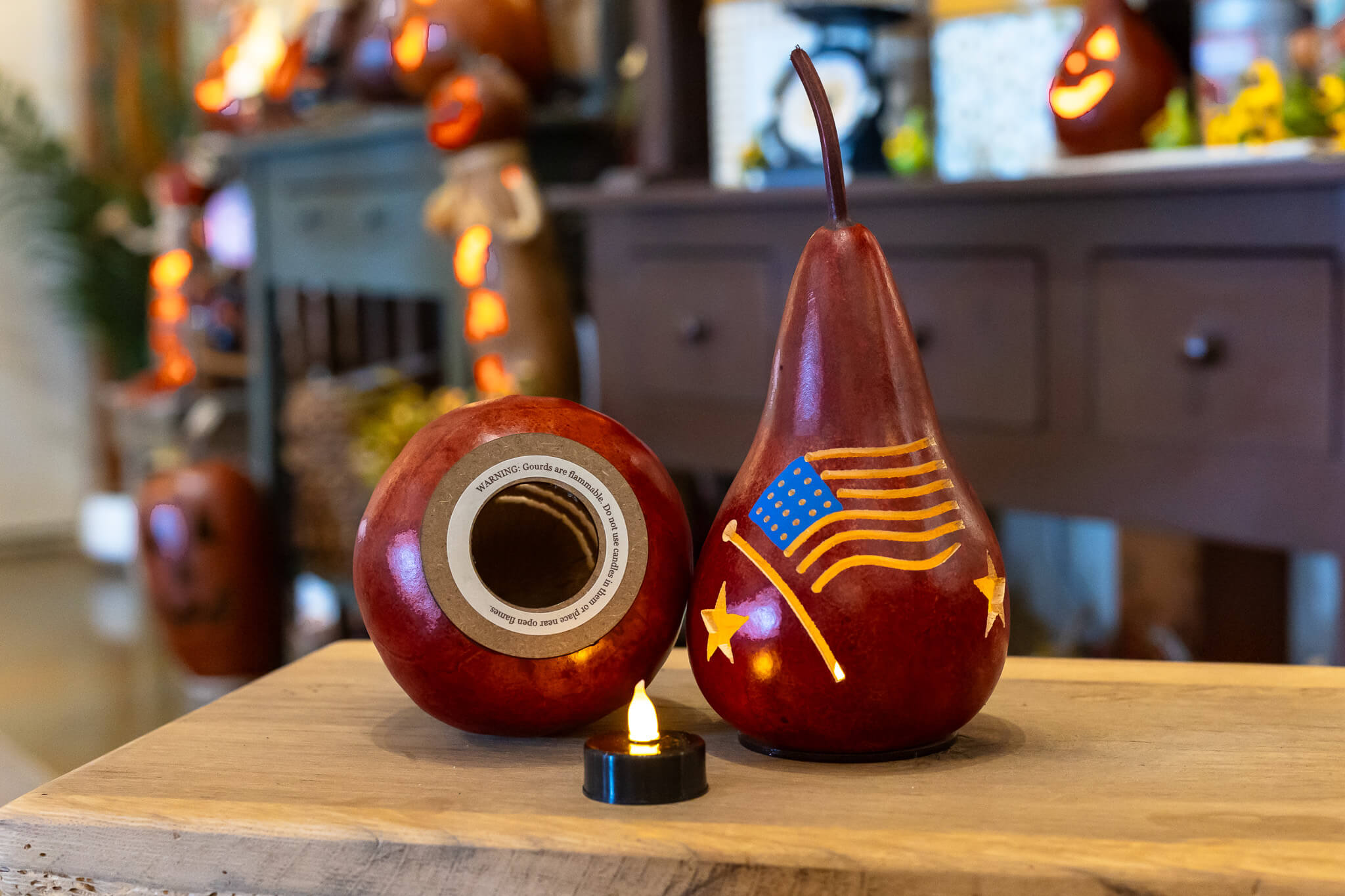 Tea Light with Timer Black – Meadowbrooke Gourds