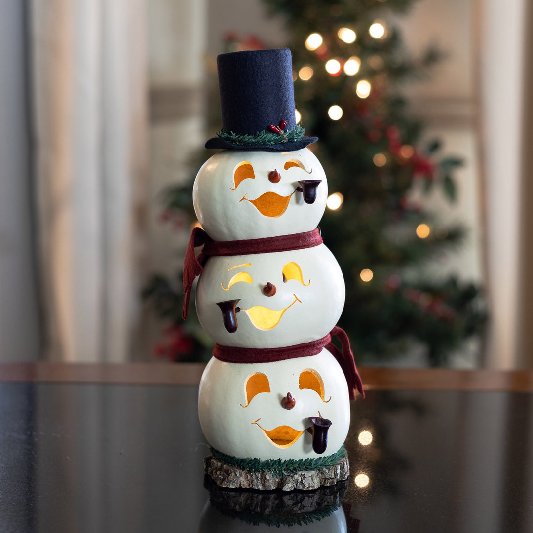 Blake Snowman Gourd at Meadowbrooke Gourds. 