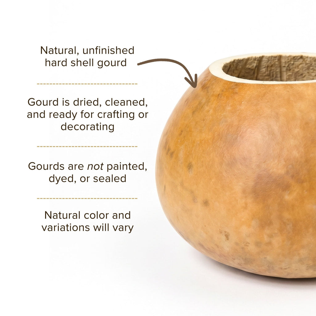 Dried 8" Straight Cut Gourd Bowl