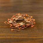 Mystery boo bag fall decor, orange and red pip berry candle ring.