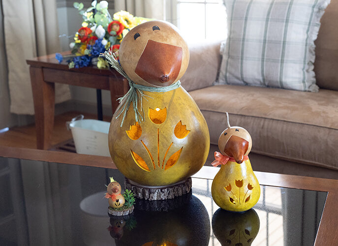 Three Dillard Duck Gourd Designs as part of Meadowbrooke Gourds' Spring Bundles
