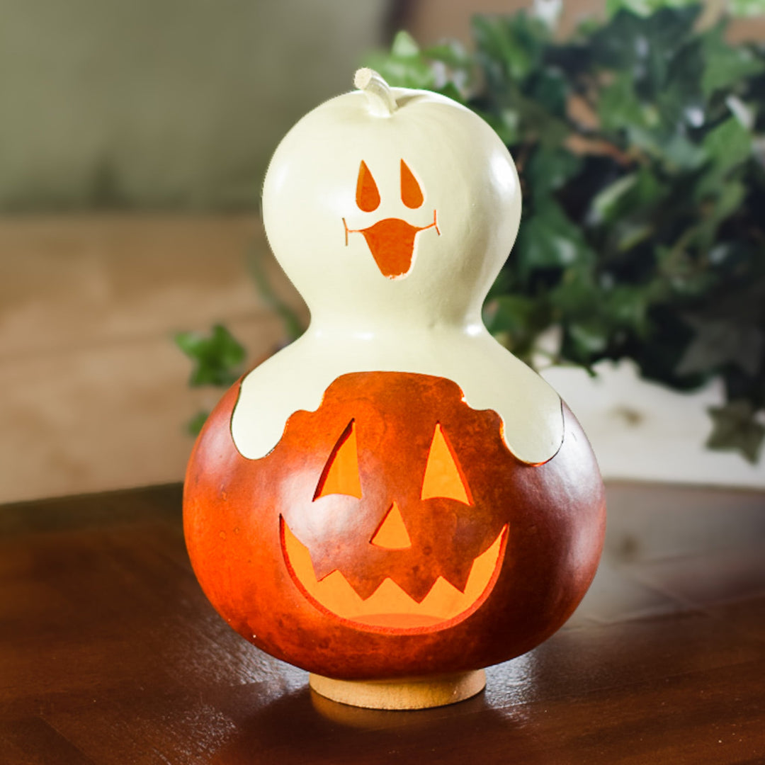 Casper Jack Medium Lit Gourd at Meadowbrooke Gourds. 