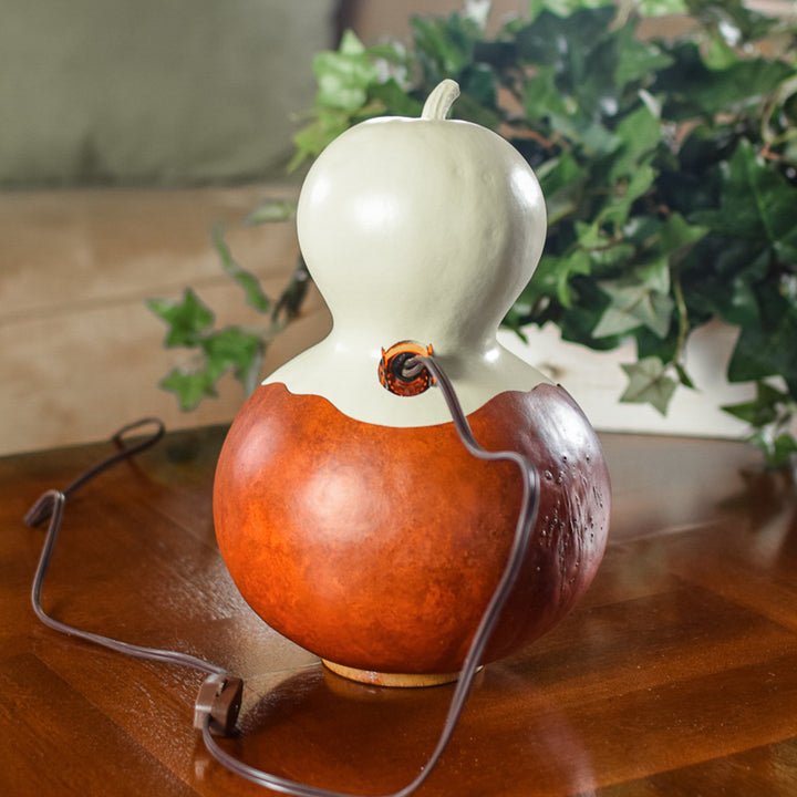 Casper Jack Medium Lit Gourd - Back View at Meadowbrooke Gourds. 