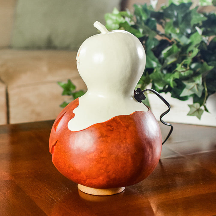 Casper Jack Medium Lit Gourd - Side View at Meadowbrooke Gourds. 