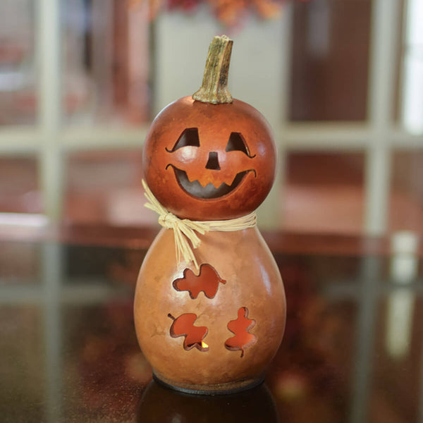 Dexter - Miniature, Scarecrow Jack-O-Lantern Gourd Fall Decor