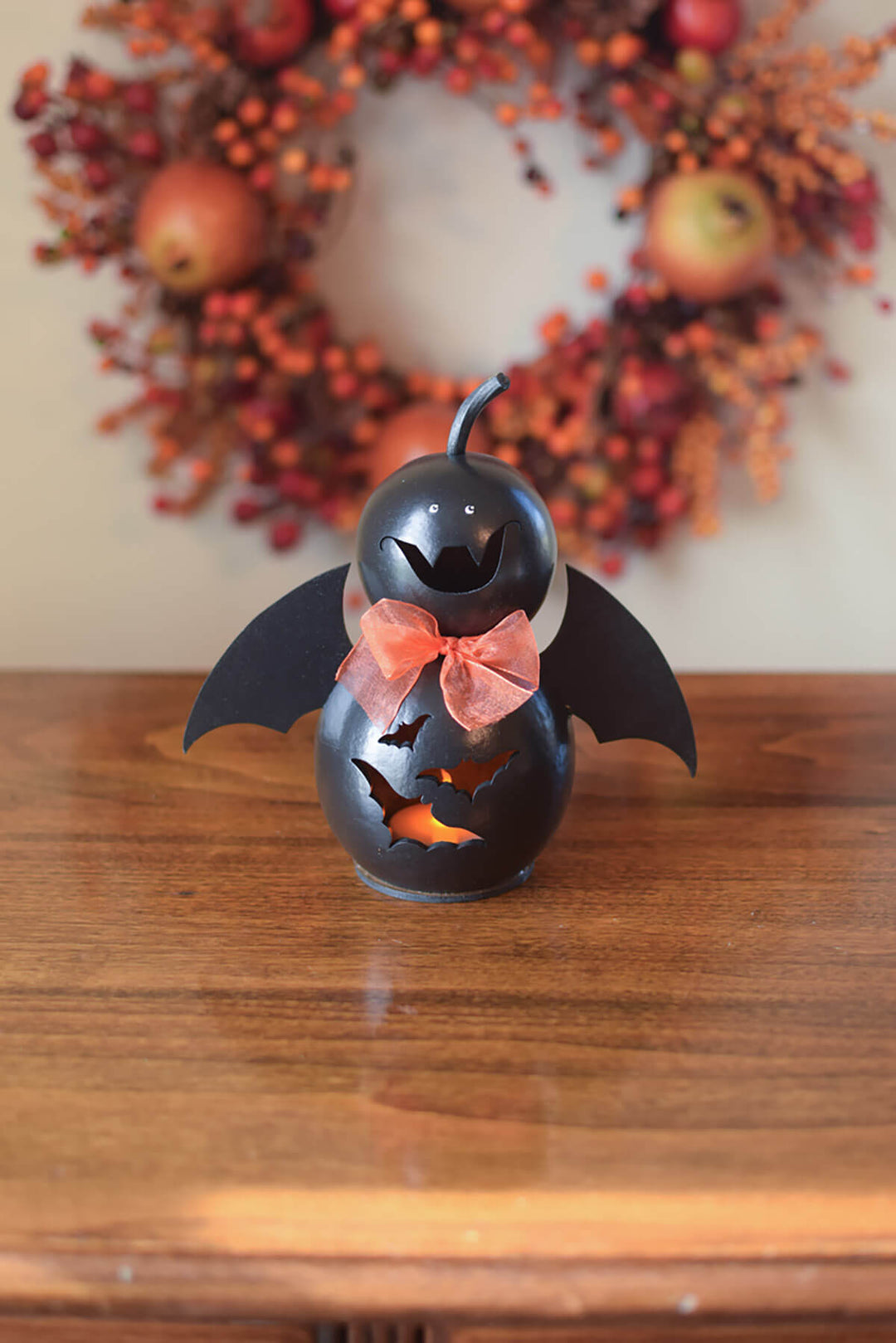 Black bat gourd at Meadowbrooke Gourds