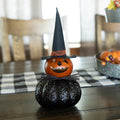 Fiona Orange and Black Witch Gourd at Meadowbrooke Gourds. 