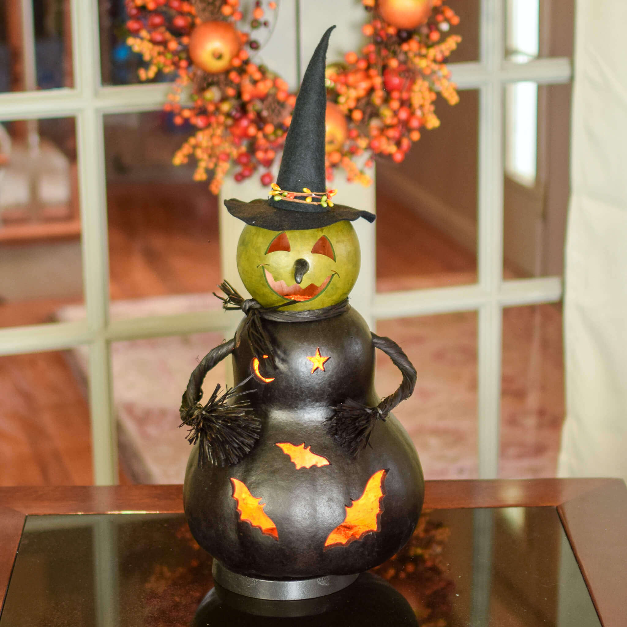 ダイカット  ハロウィン Fiona - Extra Large Lit Witch Gourd Luminary Halloween Decor