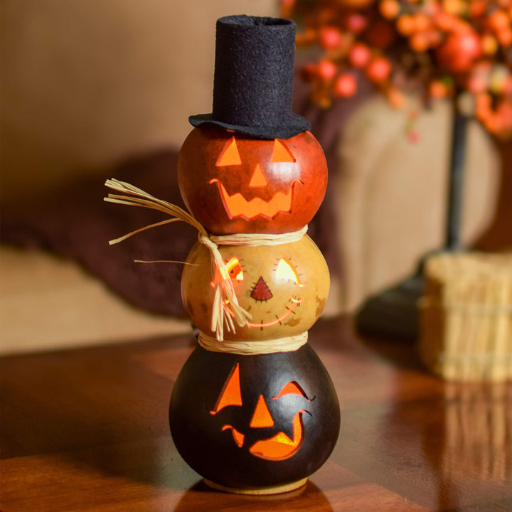 Jack Stack Medium Lit Gourd at Meadowbrooke Gourds. 