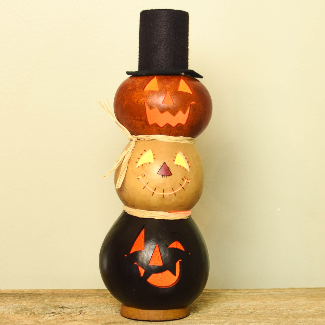 Jack Stack Medium Lit Gourd at Meadowbrooke Gourds. 