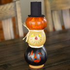 Jack Stack Medium  Lit Gourd at Meadowbrooke Gourds. 