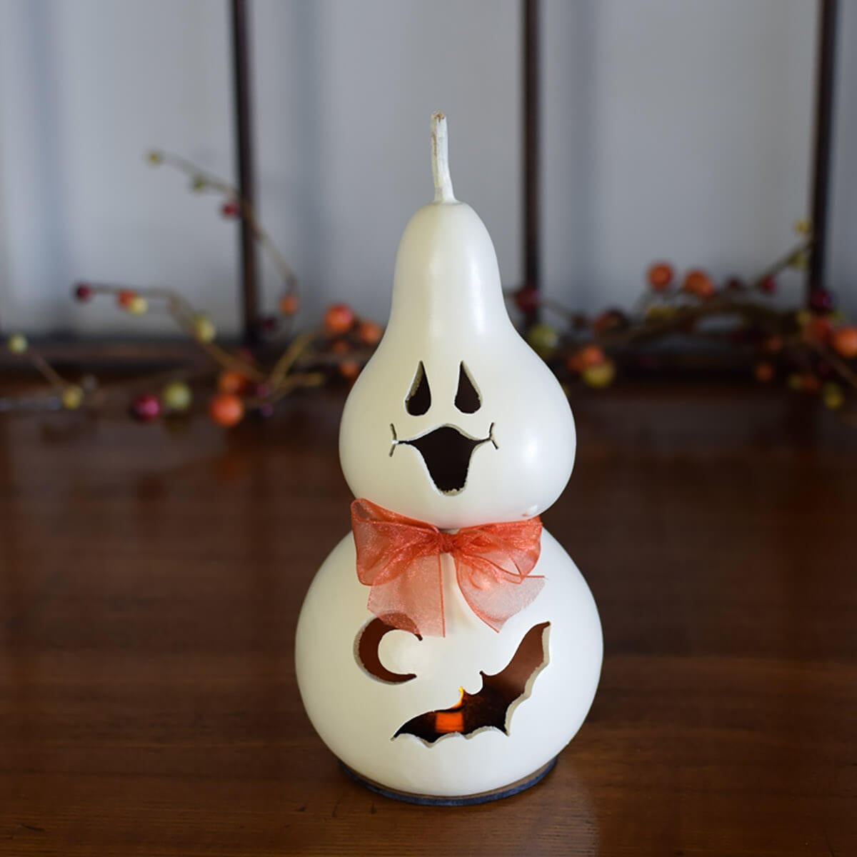 White Jake the ghost gourd at Meadowbrooke Gourds