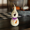 Jake Winking Ghost Gourd with Purple Ribbon at Meadowbrooke Gourds 