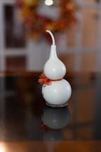 Tiny Jake Ghost Gourd Side View at Meadowbrooke Gourds. 