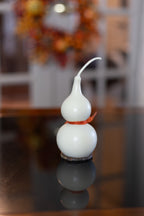 Tiny Jake Ghost Gourd Back View at Meadowbrooke Gourds. 