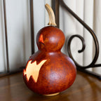 Killian Large Lit Jack-O-Lantern Gourd Side View at Meadowbrooke Gourds. 